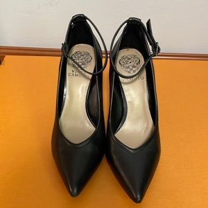 Black Vince Camuto pumps with ankle strap 7.5